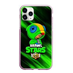 Чехол iPhone 11 Pro матовый BRAWL STARS LEON, цвет: 3D-розовый