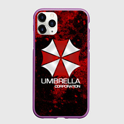 Чехол iPhone 11 Pro матовый UMBRELLA CORP, цвет: 3D-фиолетовый