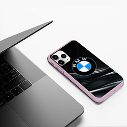 Чехол iPhone 11 Pro матовый BMW, цвет: 3D-розовый — фото 2