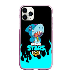 Чехол iPhone 11 Pro матовый BRAWL STARS LEON, цвет: 3D-розовый