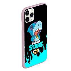 Чехол iPhone 11 Pro матовый BRAWL STARS LEON, цвет: 3D-розовый — фото 2