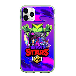 Чехол iPhone 11 Pro матовый BRAWL STARS, цвет: 3D-салатовый