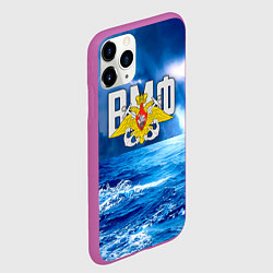 Чехол iPhone 11 Pro матовый ВМФ, цвет: 3D-фиолетовый — фото 2