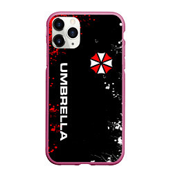 Чехол iPhone 11 Pro матовый UMBRELLA CORPORATION, цвет: 3D-малиновый