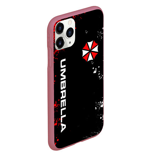 Чехол iPhone 11 Pro матовый UMBRELLA CORPORATION / 3D-Малиновый – фото 2