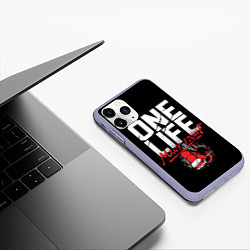 Чехол iPhone 11 Pro матовый One Life Many Fight, цвет: 3D-светло-сиреневый — фото 2