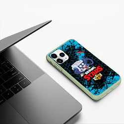 Чехол iPhone 11 Pro матовый BRAWL STARS 8-BIT, цвет: 3D-салатовый — фото 2