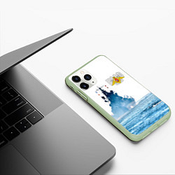 Чехол iPhone 11 Pro матовый ВМФ, цвет: 3D-салатовый — фото 2