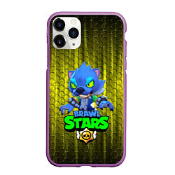 Чехол iPhone 11 Pro матовый Brawl stars, цвет: 3D-фиолетовый