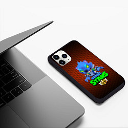 Чехол iPhone 11 Pro матовый Brawl stars, цвет: 3D-черный — фото 2