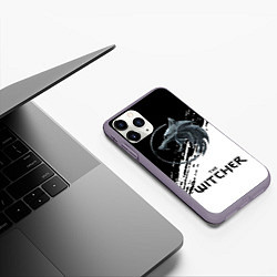 Чехол iPhone 11 Pro матовый THE WITCHER, цвет: 3D-серый — фото 2