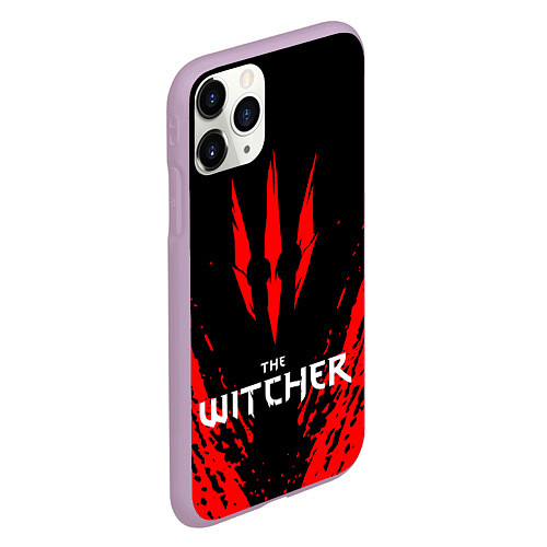 Чехол iPhone 11 Pro матовый THE WITCHER / 3D-Сиреневый – фото 2