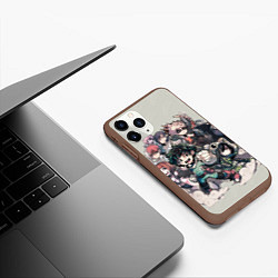 Чехол iPhone 11 Pro матовый MY HERO ACADEMIA веселая команда, цвет: 3D-коричневый — фото 2