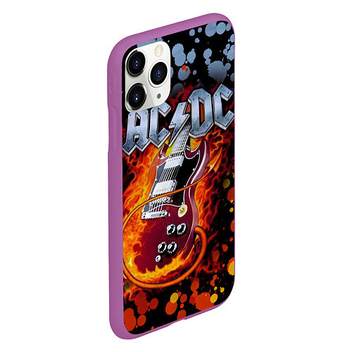 Чехол iPhone 11 Pro матовый ACDC / 3D-Фиолетовый – фото 2