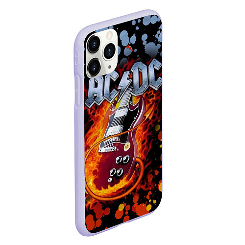 Чехол iPhone 11 Pro матовый ACDC / 3D-Светло-сиреневый – фото 2