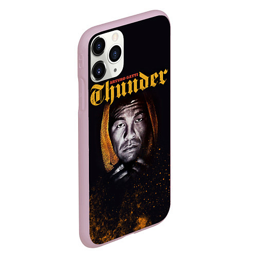 Чехол iPhone 11 Pro матовый Arturo 'Thunder' Gatti / 3D-Розовый – фото 2