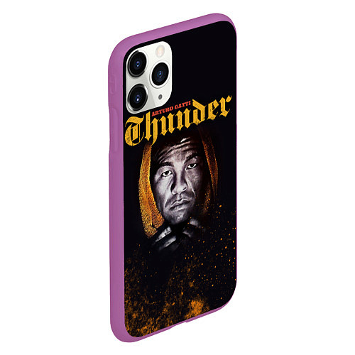 Чехол iPhone 11 Pro матовый Arturo 'Thunder' Gatti / 3D-Фиолетовый – фото 2