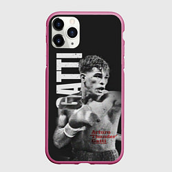 Чехол iPhone 11 Pro матовый Gatti, цвет: 3D-малиновый