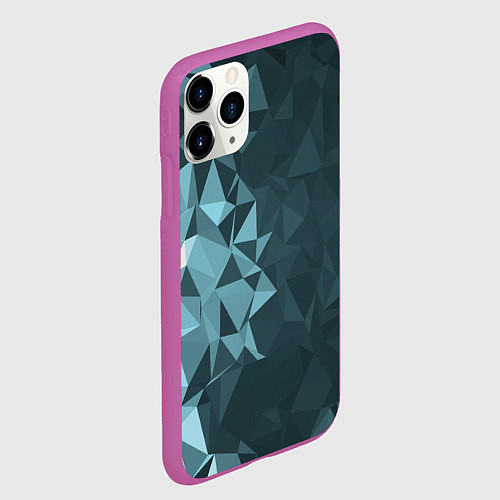 Чехол iPhone 11 Pro матовый Turquoise shift / 3D-Фиолетовый – фото 2
