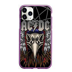 Чехол iPhone 11 Pro матовый ACDC, цвет: 3D-фиолетовый