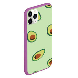 Чехол iPhone 11 Pro матовый АВОКАДО, цвет: 3D-фиолетовый — фото 2