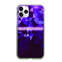 Чехол iPhone 11 Pro матовый Night aesthetics, цвет: 3D-салатовый