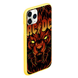 Чехол iPhone 11 Pro матовый ACDC, цвет: 3D-желтый — фото 2