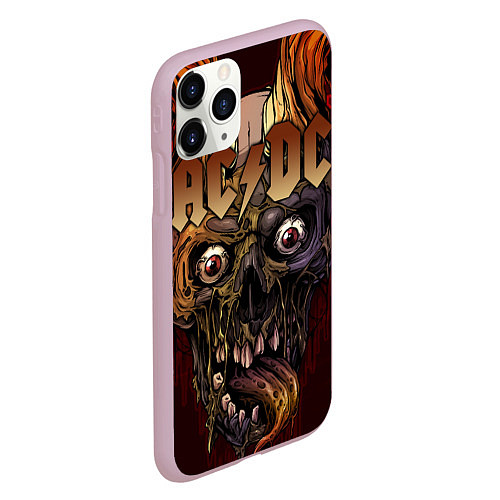 Чехол iPhone 11 Pro матовый ACDC / 3D-Розовый – фото 2