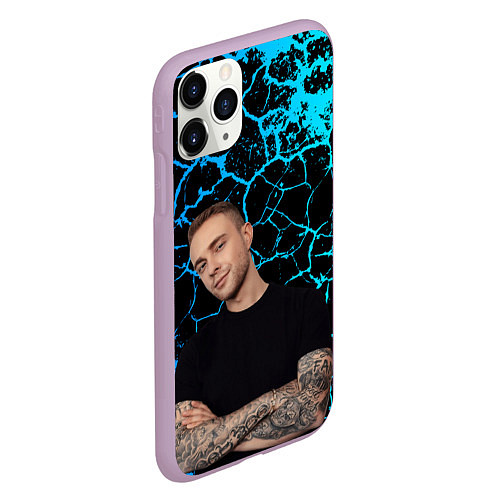 Чехол iPhone 11 Pro матовый Егор Крид / 3D-Сиреневый – фото 2