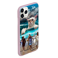 Чехол iPhone 11 Pro матовый Морской Кошак, цвет: 3D-розовый — фото 2