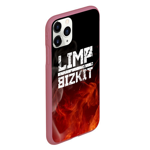 Чехол iPhone 11 Pro матовый LIMP BIZKIT / 3D-Малиновый – фото 2