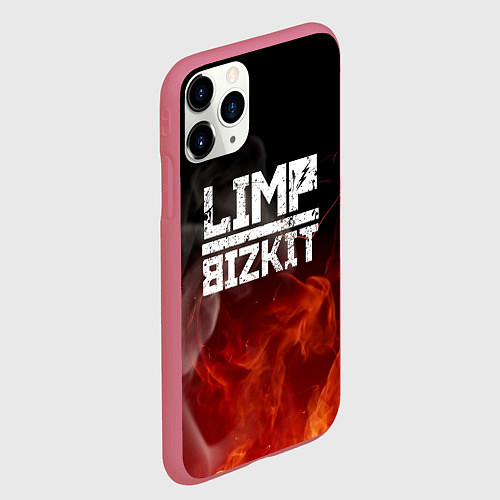 Чехол iPhone 11 Pro матовый LIMP BIZKIT / 3D-Малиновый – фото 2