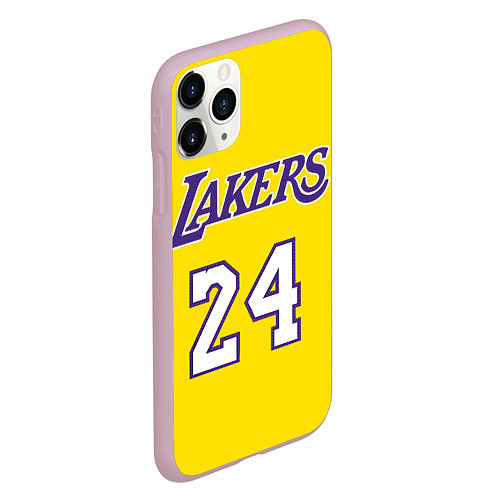 Чехол iPhone 11 Pro матовый Kobe Bryant 24 / 3D-Розовый – фото 2