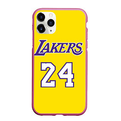 Чехол iPhone 11 Pro матовый Kobe Bryant 24, цвет: 3D-малиновый