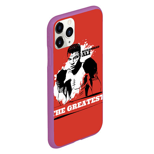 Чехол iPhone 11 Pro матовый The Greatest / 3D-Фиолетовый – фото 2