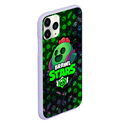 Чехол iPhone 11 Pro матовый BRAWL STARS:SPIKE, цвет: 3D-светло-сиреневый — фото 2