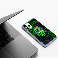 Чехол iPhone 11 Pro матовый BRAWL STARS:SPIKE, цвет: 3D-светло-сиреневый — фото 2