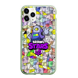 Чехол iPhone 11 Pro матовый BRAWL STARS:RICOCHET, цвет: 3D-салатовый