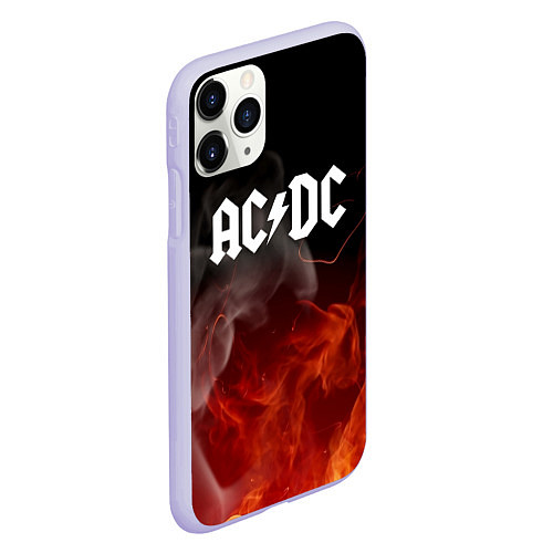 Чехол iPhone 11 Pro матовый AC DC / 3D-Светло-сиреневый – фото 2