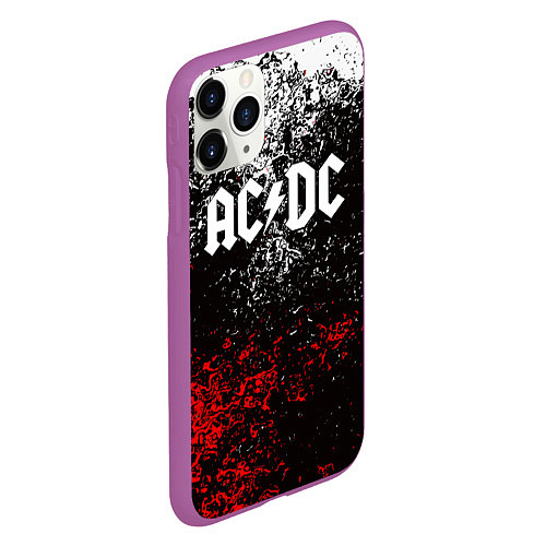 Чехол iPhone 11 Pro матовый AC DC / 3D-Фиолетовый – фото 2