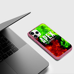 Чехол iPhone 11 Pro матовый APEX LEGENDS, цвет: 3D-малиновый — фото 2