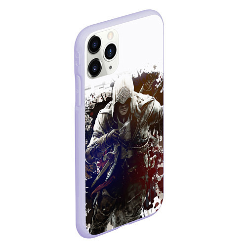 Чехол iPhone 11 Pro матовый Assassins Creed / 3D-Светло-сиреневый – фото 2