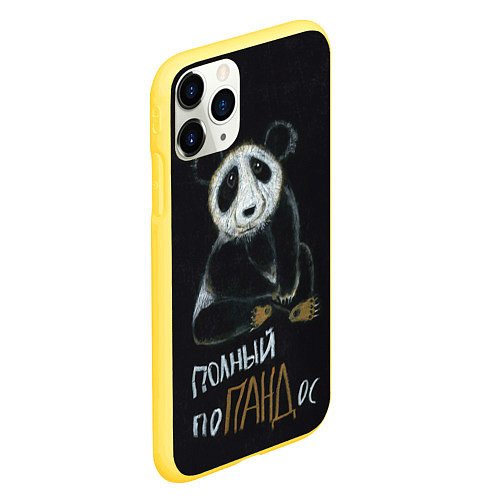Чехол iPhone 11 Pro матовый Полный поПАНДос / 3D-Желтый – фото 2