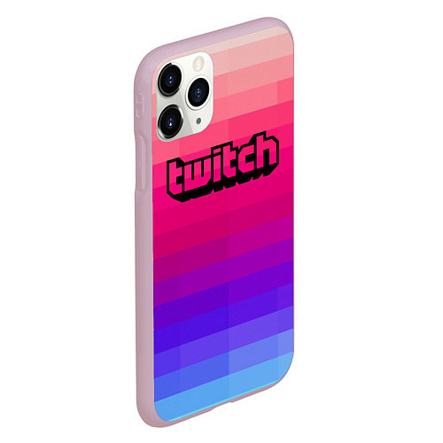 Чехол iPhone 11 Pro матовый TWITCH / 3D-Розовый – фото 2