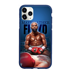 Чехол iPhone 11 Pro матовый Mayweather, цвет: 3D-тёмно-синий