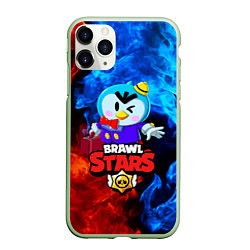 Чехол iPhone 11 Pro матовый BRAWL STARS MRP, цвет: 3D-салатовый