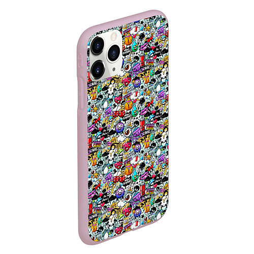 Чехол iPhone 11 Pro матовый Stickerboom / 3D-Розовый – фото 2