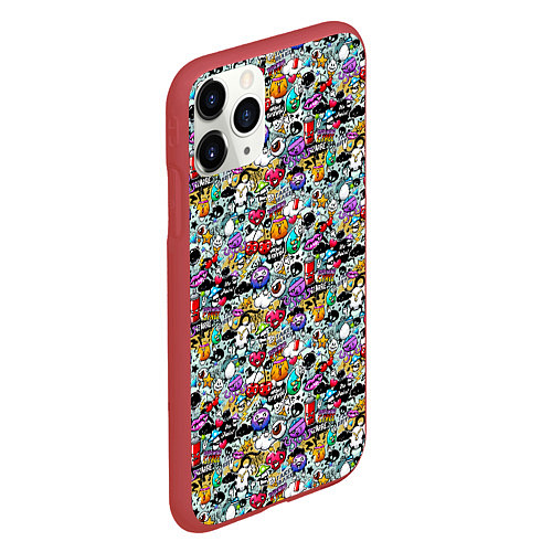 Чехол iPhone 11 Pro матовый Stickerboom / 3D-Красный – фото 2