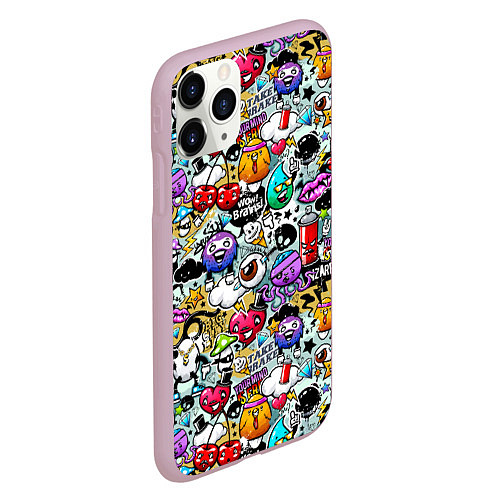 Чехол iPhone 11 Pro матовый Stickerboom / 3D-Розовый – фото 2