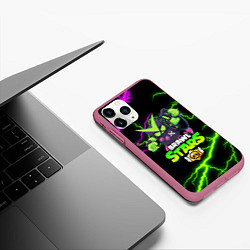 Чехол iPhone 11 Pro матовый BRAWL STARS VIRUS 8-BIT, цвет: 3D-малиновый — фото 2